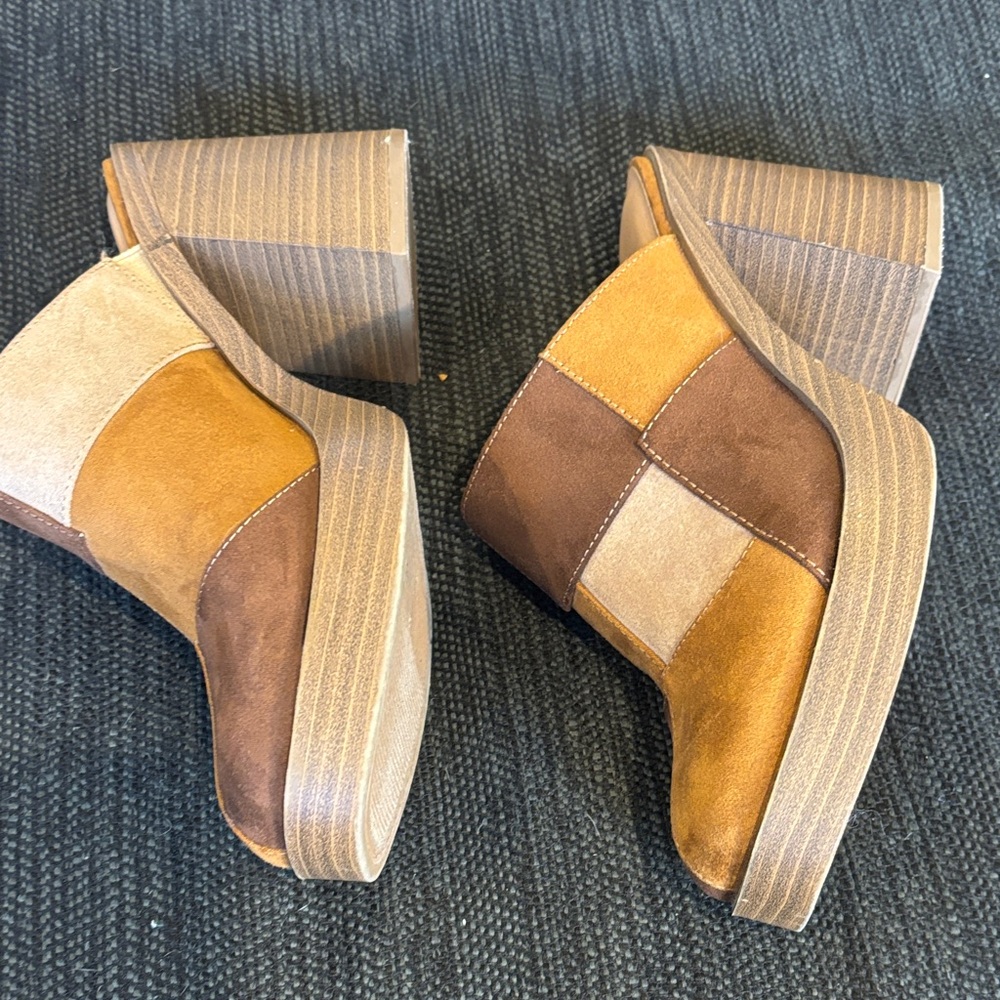 Universal Thread Tess Heels Mule Platform Patchwo… - image 5